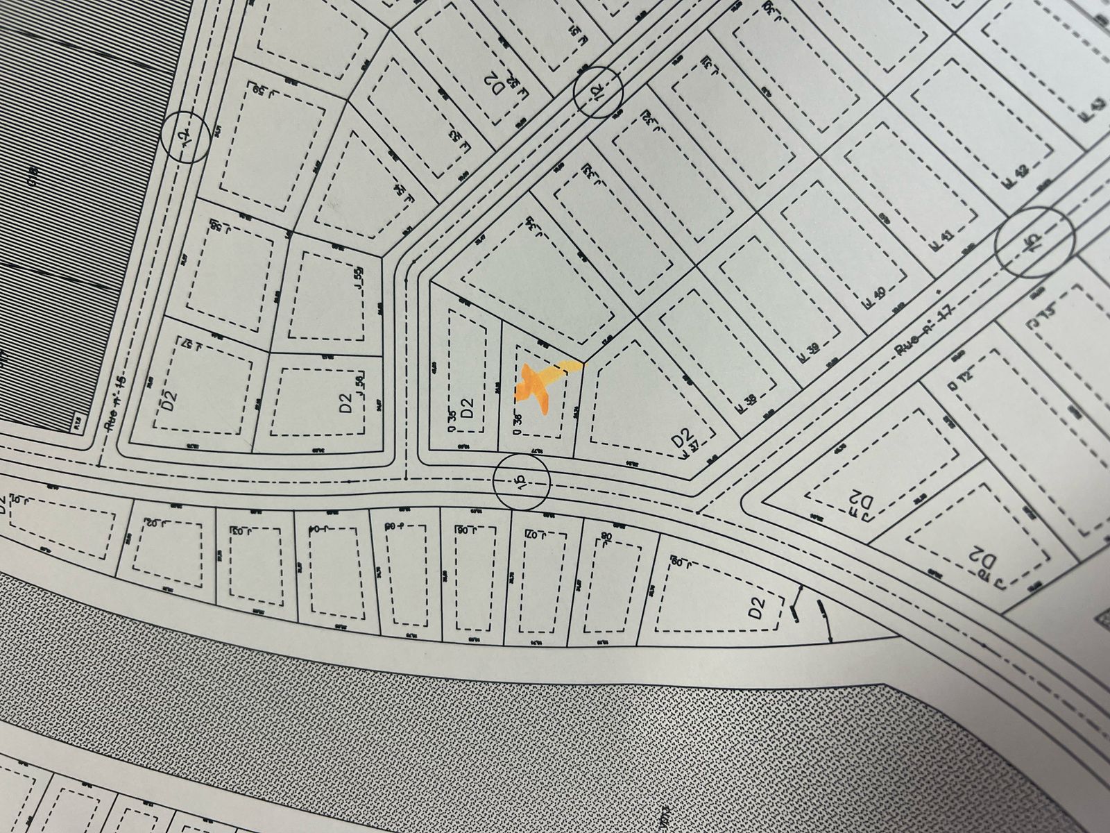 Plan de lotissement — Parcelle J36, Agadir